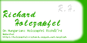 richard holczapfel business card